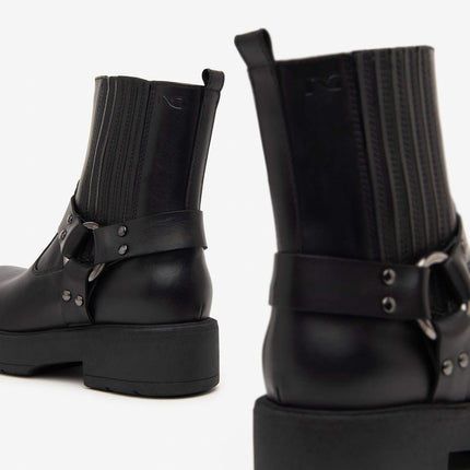 Nero Giardini Stivaletti Biker Donna  Pelle Nero I411988D NERO 100 Nero Giardini 