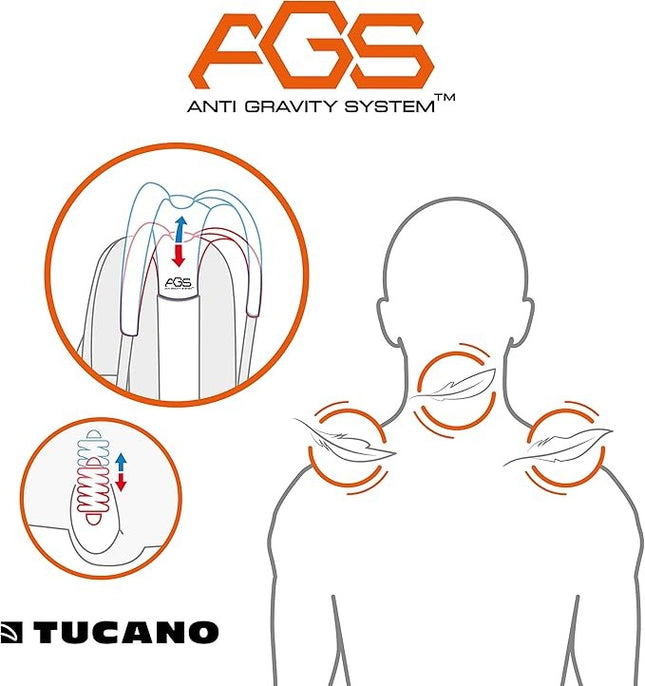 Zaino Uomo Nero Tucano Marte AGS Antigravity MARTE AGS GRAVITY BLACK Tucano 