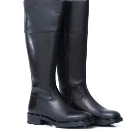 Stivali Donna Amazzone in Pelle Nero WB66H05 PORTER BLACK Vueva 