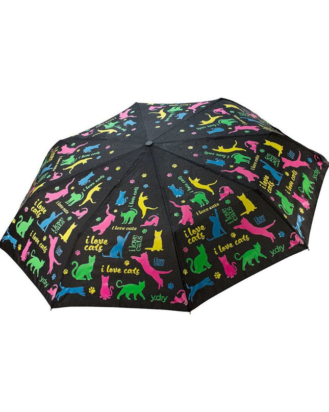 Ombrello Cambia Colore Apri Chiudi Y2266 I LOVE CATS Y-Dry 