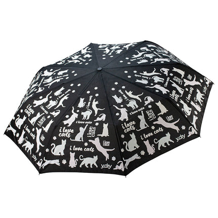 Ombrello Cambia Colore Apri Chiudi Y2266 I LOVE CATS Y-Dry 