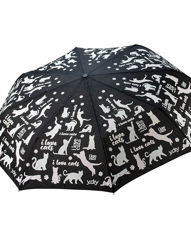 Ombrello Cambia Colore Apri Chiudi Y2266 I LOVE CATS Y-Dry 
