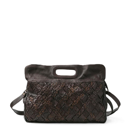 Biba Borsa Cartella Donna con Tracolla in Pelle Marrone KAN1L KANAB DARK BROWN Biba 