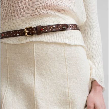 Biba Cintura Donna Pelle Cuoio con Borchie PEC1A PECONIC TAN Biba 