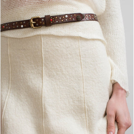 Biba Cintura Donna Pelle Cuoio con Borchie PEC1A PECONIC TAN Biba 