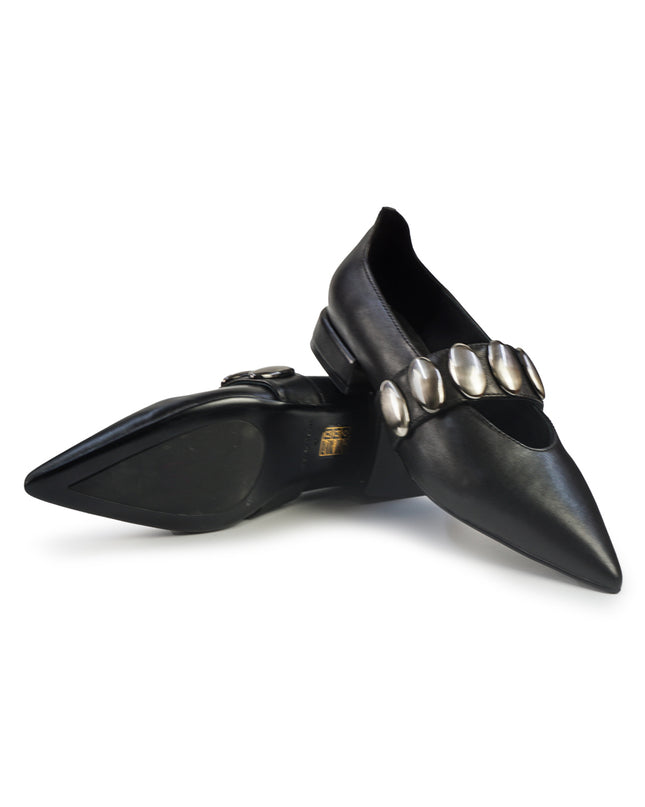 Ballerine Bruno Premi a Punta con Borchie in Pelle Nero BM0107 CIN ALIA BLACK Bruno Premi 
