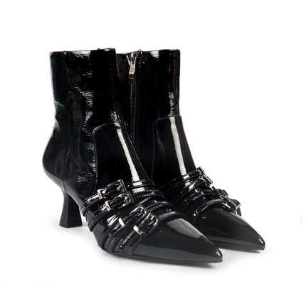 Stivaletti Bruno Premi a Punta in Vernice Nero BM0503 BLACK Bruno Premi 