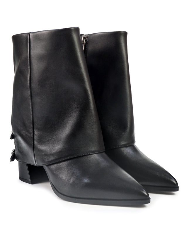 Mezzo Stivale con Risvolto Bruno Premi a Punta in Pelle Nero BM2604 ILO SUAMI BLACK Bruno Premi 