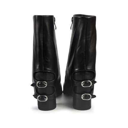 Mezzo Stivale con Risvolto Bruno Premi a Punta in Pelle Nero BM2604 ILO SUAMI BLACK Bruno Premi 