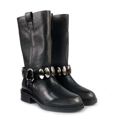 Bruno Premi Stivali Biker Donna in pelle Nero OL ALIA BM4101 OL ALIA GUN Bruno Premi 