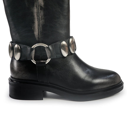 Bruno Premi Stivali Biker Donna in pelle Nero OL ALIA BM4101 OL ALIA GUN Bruno Premi 