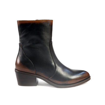 Stivaletti Bruno Premi con Tacco Tex in Pelle Nero Cuoio BM5603 TAE EA CUOIO Bruno Premi 