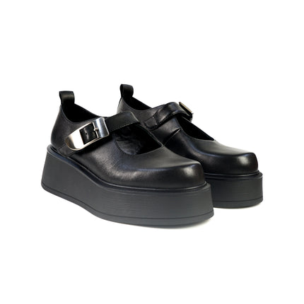 Ballerine con Zeppa Bruno Premi in Pelle Nero BM6002 BLACK Bruno Premi 