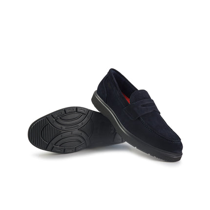 Callaghan Mocassini Uomo con Bendina in Camoscio Blu 53005 ALAN BLUE Callaghan 