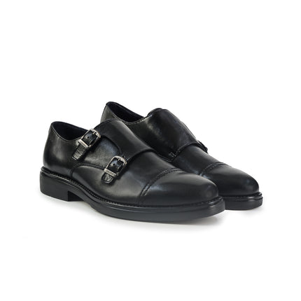 Callaghan Mocassini Uomo Doppia Fibbia in Pelle Nero 59804 CLASSI BLACK Callaghan 