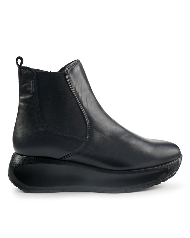 Callaghan Stivaletti Chelsea Donna con Zeppa in Pelle Nero 61607 GRACE BLACK Callaghan 