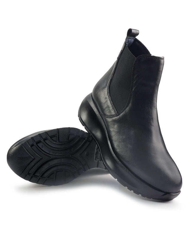 Callaghan Stivaletti Chelsea Donna con Zeppa in Pelle Nero 61607 GRACE BLACK Callaghan 