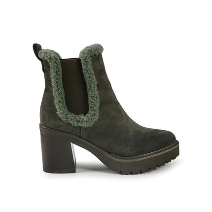 Callaghan Stivaletti Chelsea Donna con Tacco e Plateau in Camoscio Foresta 679969 SING FOREST Callaghan 