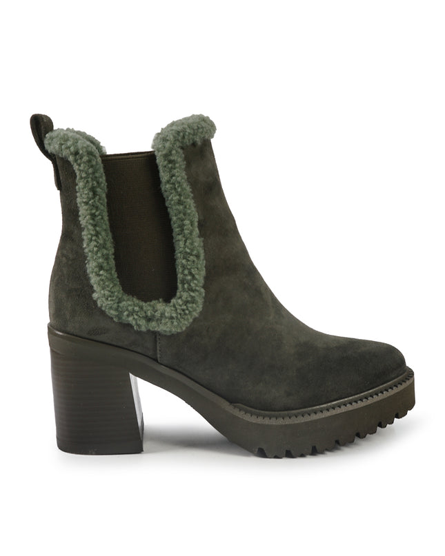 Callaghan Stivaletti Chelsea Donna con Tacco e Plateau in Camoscio Foresta 679969 SING FOREST Callaghan 
