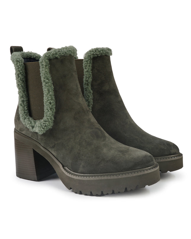 Callaghan Stivaletti Chelsea Donna con Tacco e Plateau in Camoscio Foresta 679969 SING FOREST Callaghan 