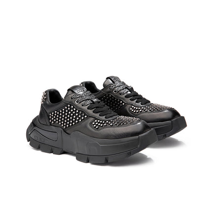 Sneakers Cult Donna con Borchie in Pelle Nero CLW4603 TAYLOR BLACK Cult 