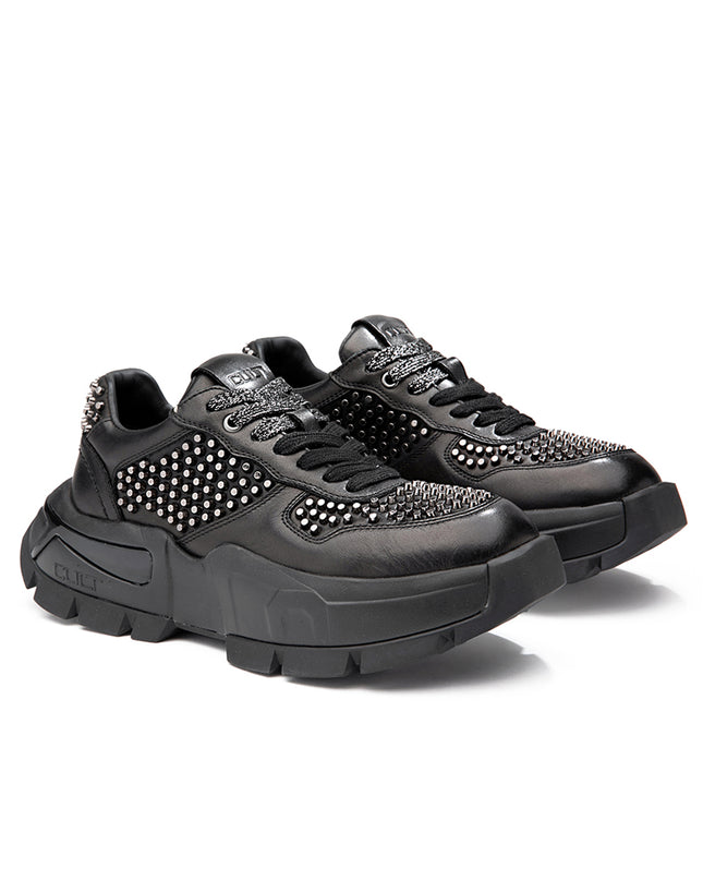 Sneakers Cult Donna con Borchie in Pelle Nero CLW4603 TAYLOR BLACK Cult 