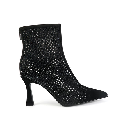 Exe Stivaletti Strass Gioiello Tacco Alto Nero LAMINA 222 BLACK Exe 