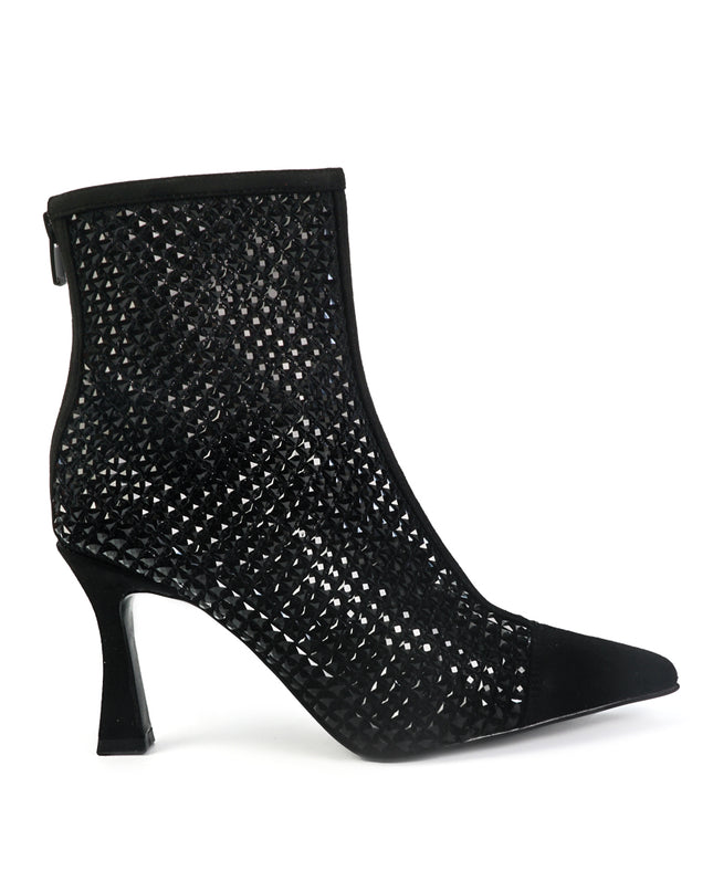 Exe Stivaletti Strass Gioiello Tacco Alto Nero LAMINA 222 BLACK Exe 