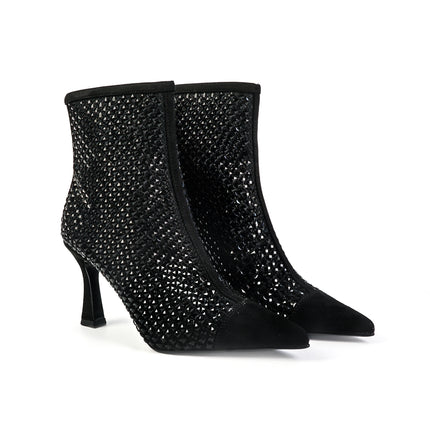Exe Stivaletti Strass Gioiello Tacco Alto Nero LAMINA 222 BLACK Exe 