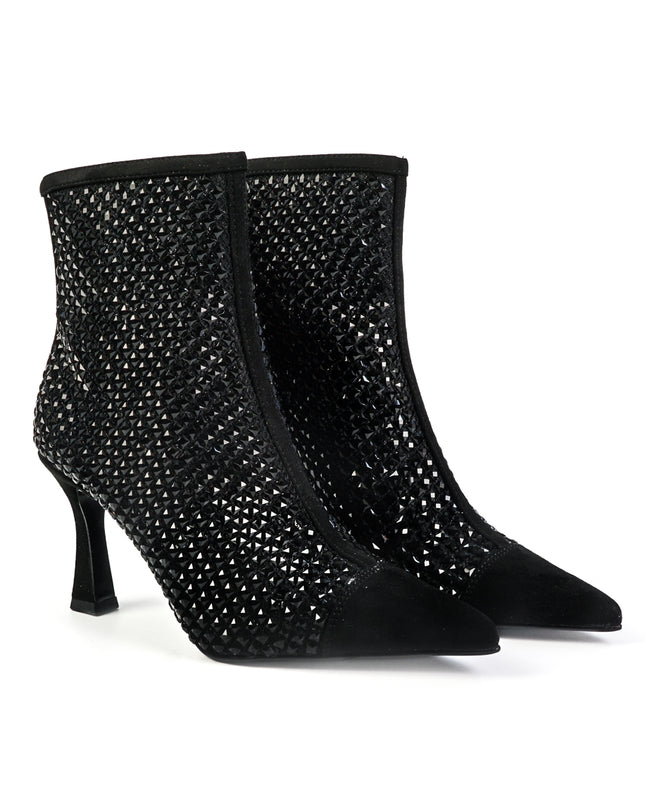 Exe Stivaletti Strass Gioiello Tacco Alto Nero LAMINA 222 BLACK Exe 