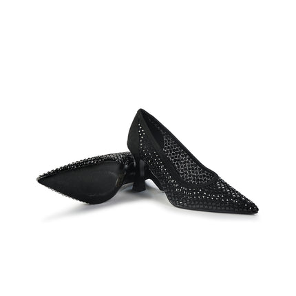 Exe Decollete Strass Gioiello Tacco Alto Nero LAMINA 255 BLACK Exe 