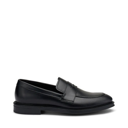 Frau Mocassini Uomo College in Pelle Nero 71L1 TOLEDO BLACK Frau 