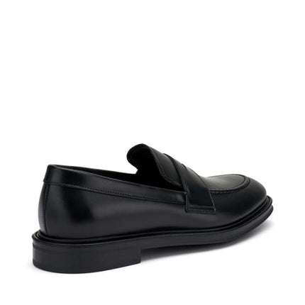 Frau Mocassini Uomo College in Pelle Nero 71L1 TOLEDO BLACK Frau 