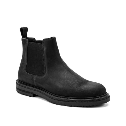 Frau Stivaletti Chelsea Uomo in Camoscio Nero 74A4 RUSTIC BLACK Frau 