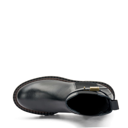 Stivaletti Frau Chelsea Donna in Pelle Nero 78L4 TRESOR BLACK Frau 