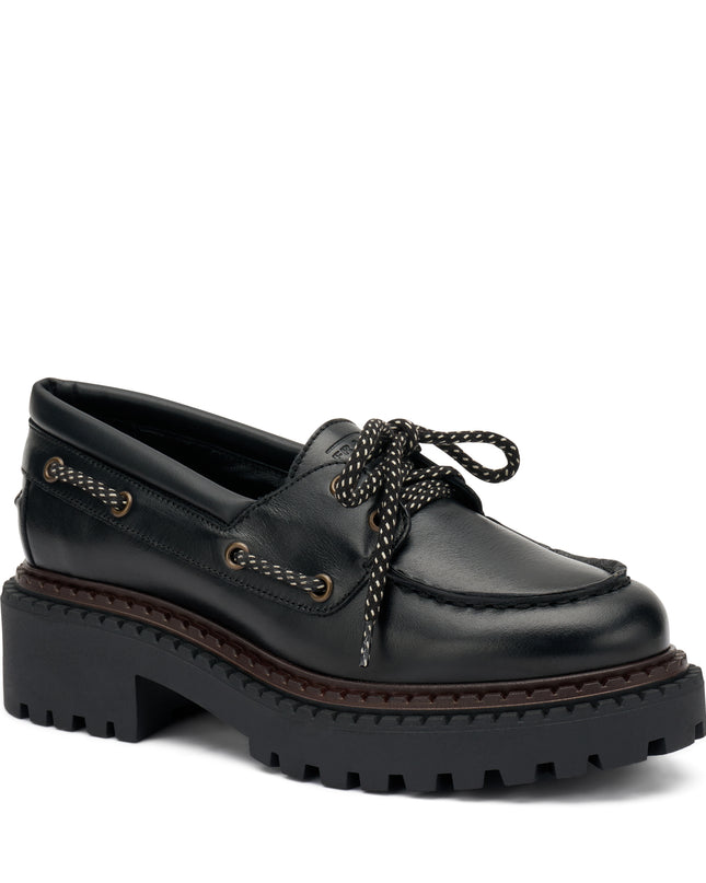 Frau Mocassini Barca Donna in Pelle Nero 78L6 TRESOR BLACK Frau 
