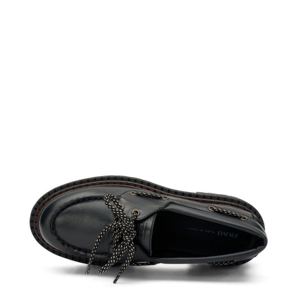 Frau Mocassini Barca Donna in Pelle Nero 78L6 TRESOR BLACK Frau 