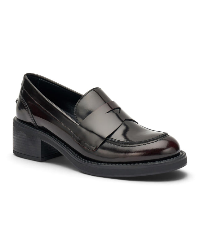 Frau Mocassini Donna con Tacco in Pelle Bordo 82U1 BRUSH BORDO Frau 