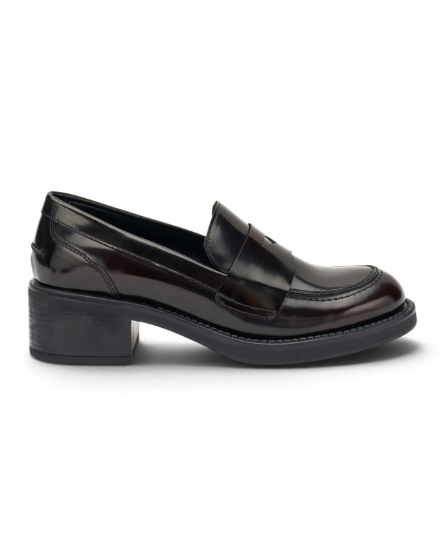 Frau Mocassini Donna con Tacco in Pelle Bordo 82U1 BRUSH BORDO Frau 