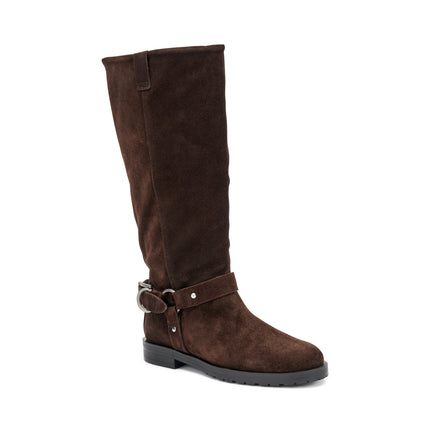 Frau Stivali Donna Cavallerizza con Sperone in Camoscio Cioccolato 87A5 VELOUR CHOCO Frau 