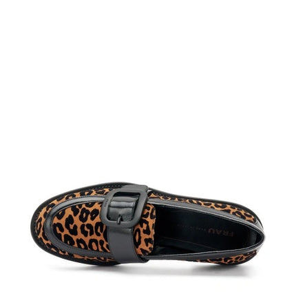 Mocassini Frau Donna in Pelle Leopardo Animalier con Fibbia 90E3 VELVET LEO Frau 