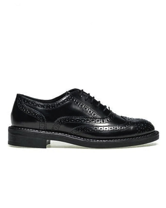 Frau Francesine Oxford Monogramma Donna in Pelle Nero 95U6 BRUSH NERO Frau 