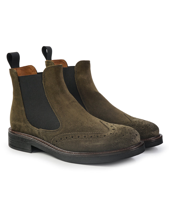 Stivaletti Frau Chelsea Oxford Donna in Camoscio Felce 96A6 WAXY FELCE Frau 