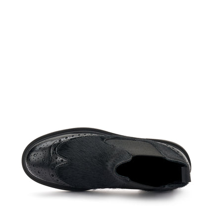 Frau Stivaletti Chelsea Oxford Donna in Cavallino Nero 97Y8 HORSY BLACK Frau 