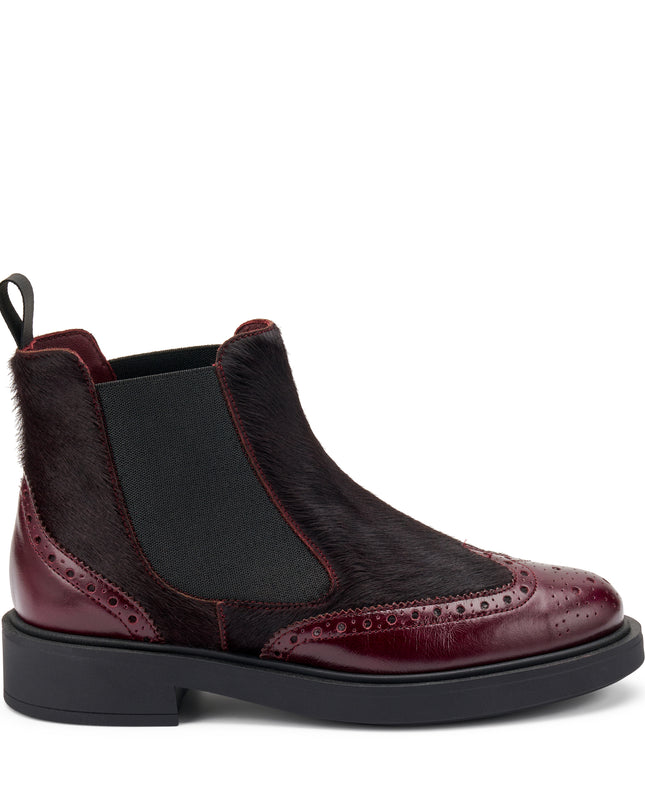 Frau Stivaletti Chelsea Oxford Donna in Cavallino Bordo 97Y8 HORSY BORDO Frau 