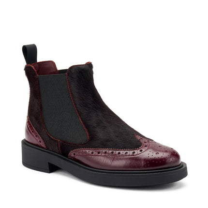 Frau Stivaletti Chelsea Oxford Donna in Cavallino Bordo 97Y8 HORSY BORDO Frau 
