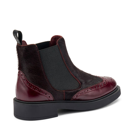 Frau Stivaletti Chelsea Oxford Donna in Cavallino Bordo 97Y8 HORSY BORDO Frau 