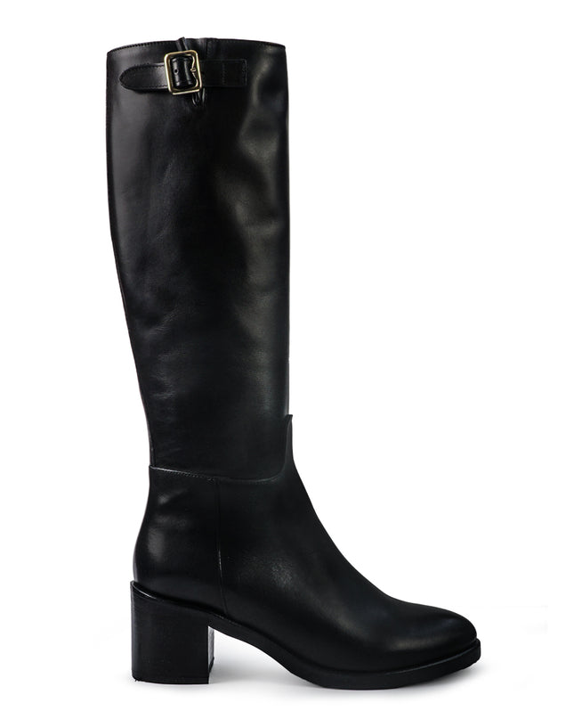 Gianni Crasto Stivale Donna in Pelle Nera con Tacco Medio 2559G BLACK Gianni Crasto 