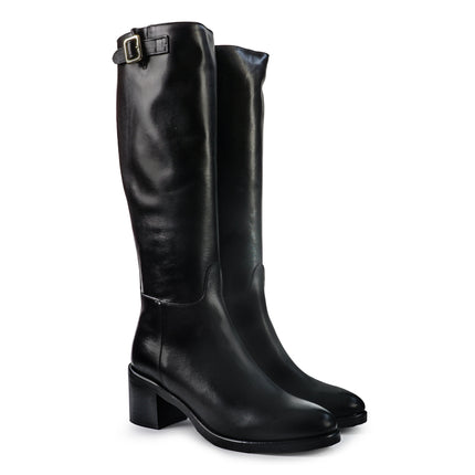 Gianni Crasto Stivale Donna in Pelle Nera con Tacco Medio 2559G BLACK Gianni Crasto 