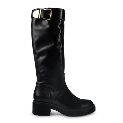 Gianni Crasto Stivale Donna in Pelle Nera con Tacco Medio e Fibbia 7022 BLACK Gianni Crasto 